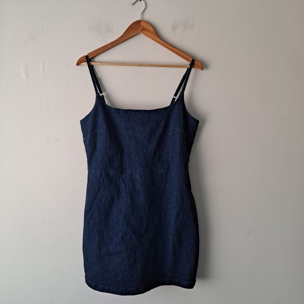 Madewell Denim Square Neck Romper Sleeveless Fitted Briant Wash Women's Size 8